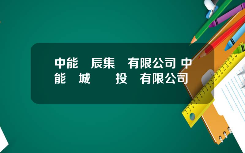 中能華辰集團有限公司 中能華城實業投資有限公司